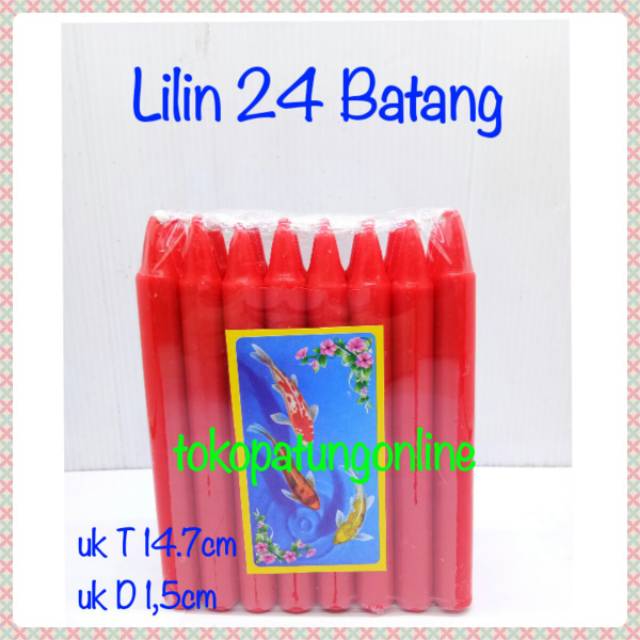 Lilin Merah isi 24 Batang