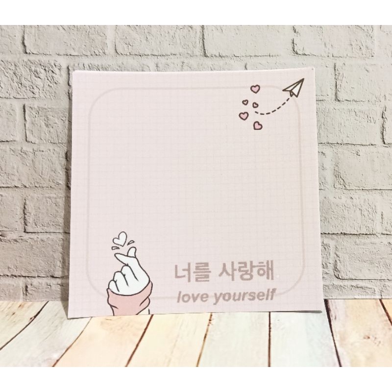 

MEMO PAD LUCU MOTIF FINGER LOVE PINK LOVE YOURSELF