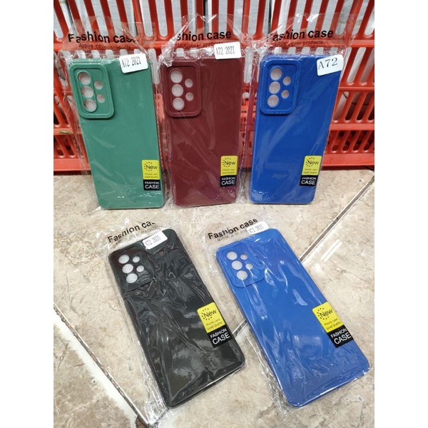 Case Macaron Samsung A72 2021 Case pelindung Camera