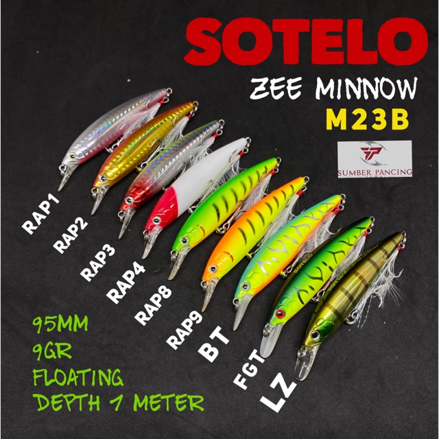 Lure SOTELO ZEE MINNOW M23B 95MM