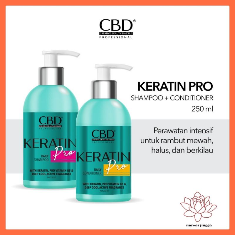 CBD profesional keratine pro daily shampo dan conditioner masker 250 ml