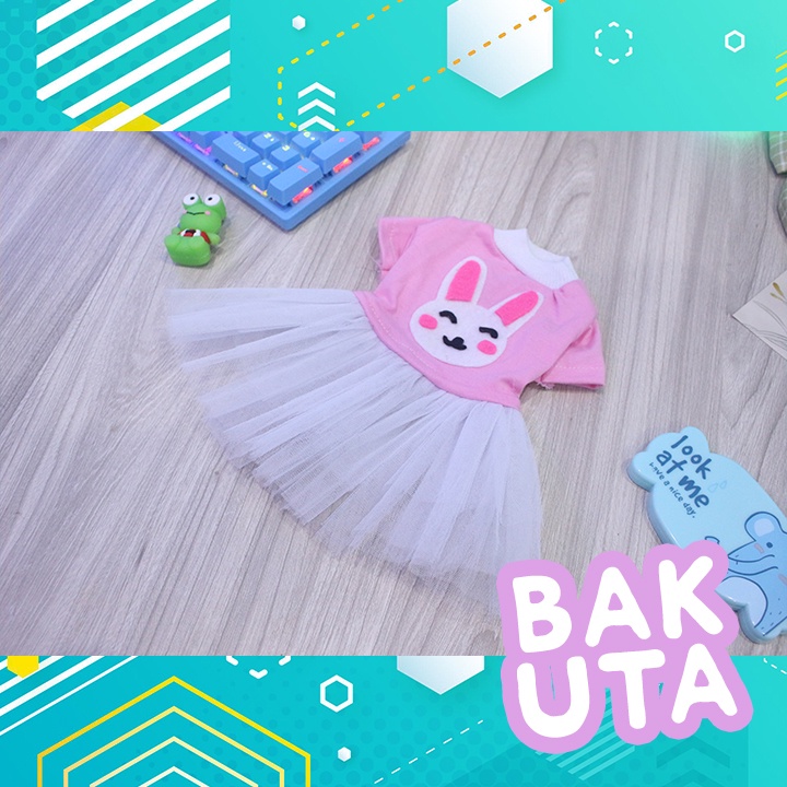 Dress tutu kelinci pink terbaru baju kucing dan anjing / baju kucing murah size S-XL