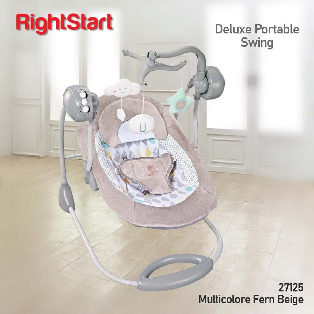 Ayunan Bayi Elektrik Otomatis Right Start Deluxe Portable Baby Swing Rocker Bouncer