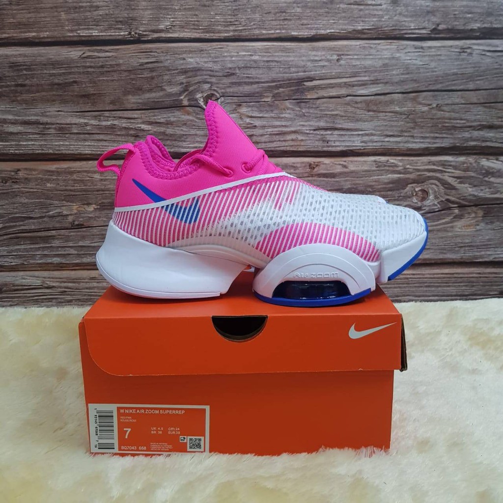 Sepatu Olah Raga Wanita - Nike Air Zoom Super Rep Pink White
