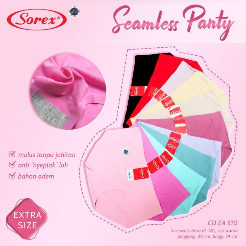 SOREX CD.seamless cutting midi extra size jumbo anti nyemplak tanpa jahitan
