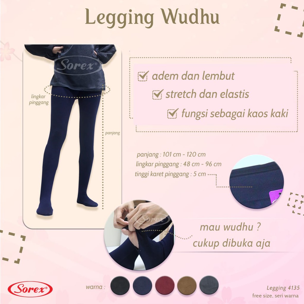 legging wudhu bahan rajut best seller legging sorex 4135