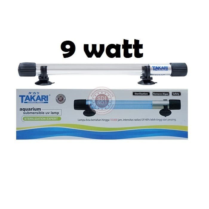 Lampu Ultraviolet TAKARI UV - 9W Aquarium UV Lamp Sterilization Expert