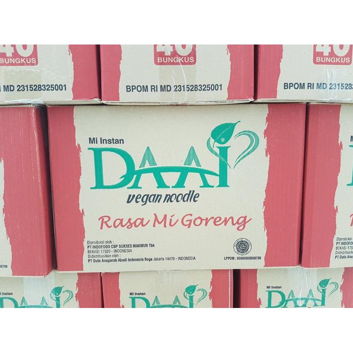 

Terfavorit Daai Mie Goreng Instan VEGAN Per Dust Isi 40 Pcs