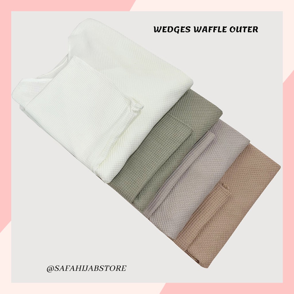 VANILA OUTER WEDGES / WAFFLE OUTER / ATASAN WANITA / ATASAN KERJA