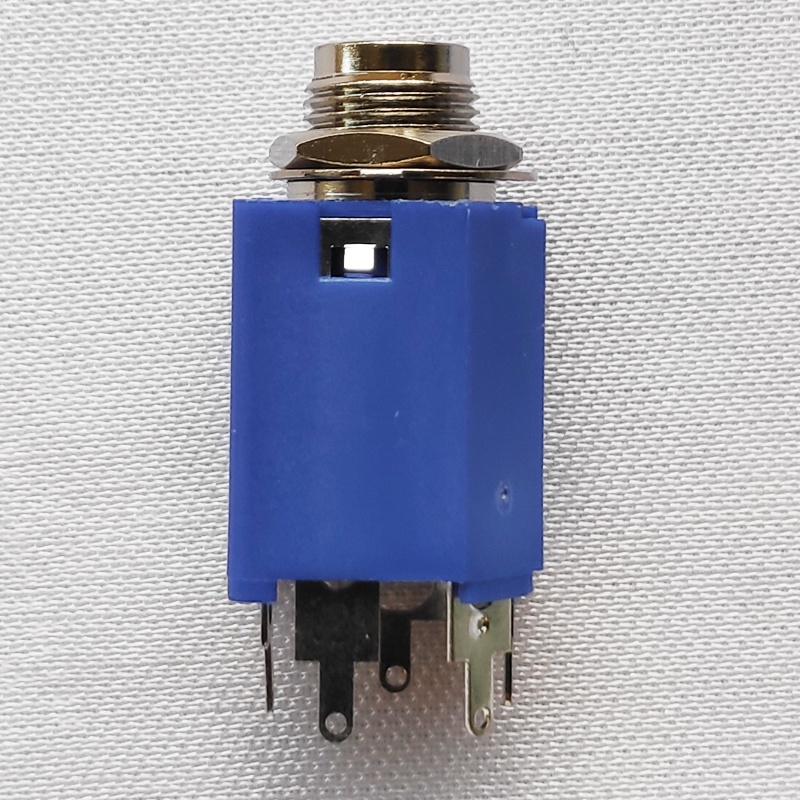 SOKET AKAI STEREO SEGI BIRU SOKET MIC SOCKET AKAI 6,35MM JACK SOCKET FEMALE 5P TEMBAGA