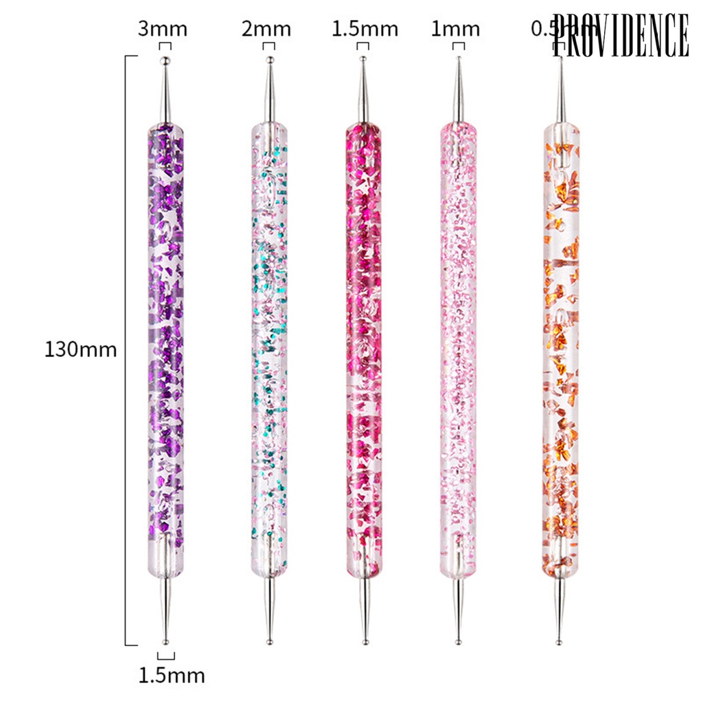 Providence 5Pcs/Set Nail Dotting Pen Double Head Flower Printing Acrylic UV Gel Painting Drawing Manicure Art Dot Point Pen for Beauty