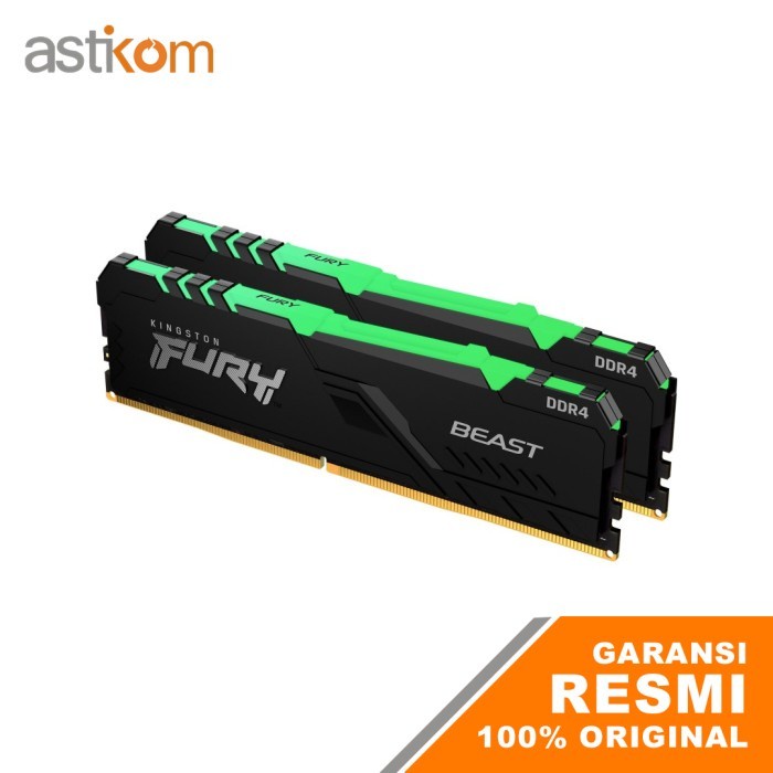 Memory RAM PC Kingston Fury Beast RGB DDR4 2x8GB 3200Mhz PC25600 CL16