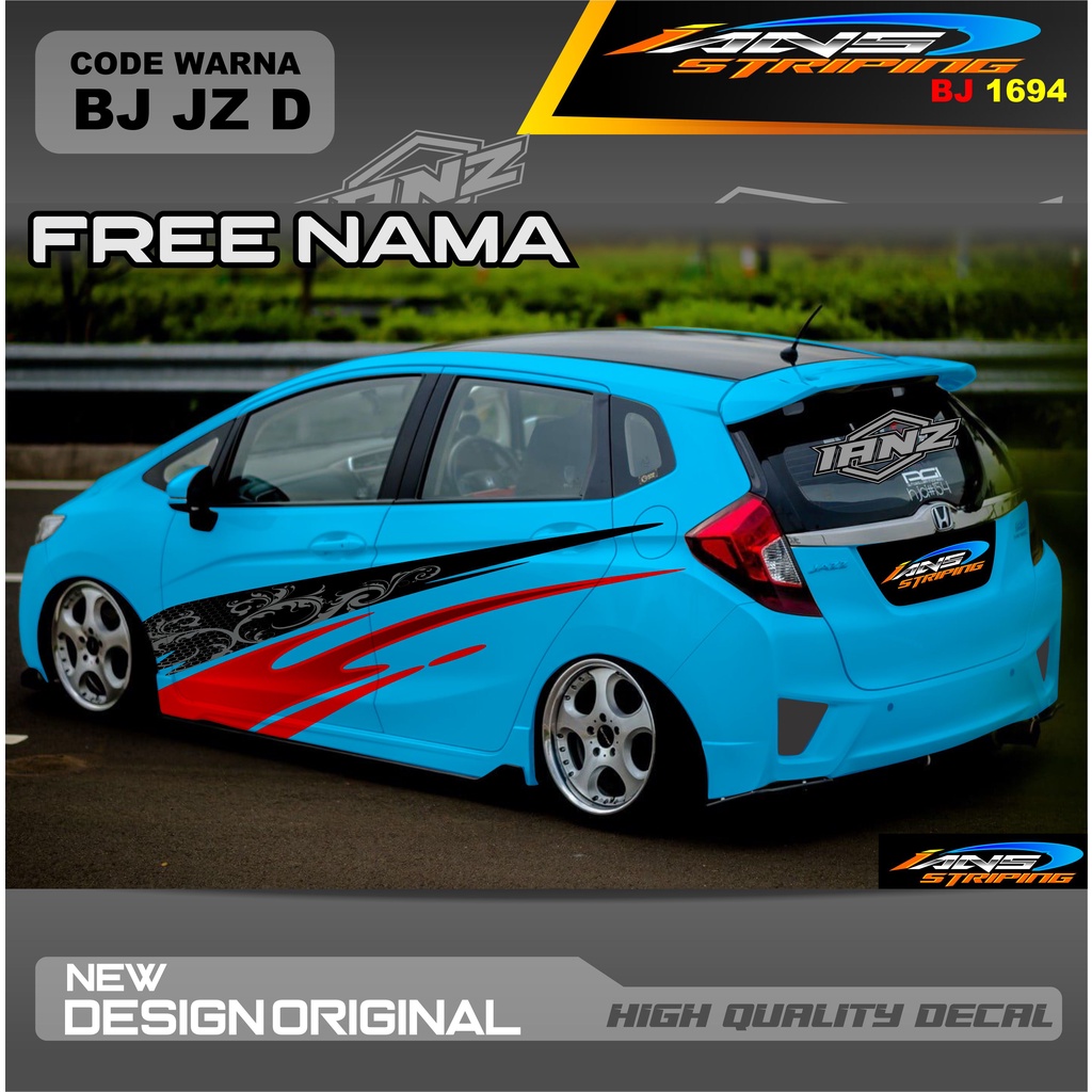 VARIASI STIKER BODY SAMPING HONDA JES AYLA AGYA BRIO DLL / STRIPING MOBIL KEREN