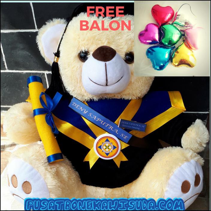 Boneka Wisuda Teddy Bear Jumbo | Hadiah Wisuda Kado Wisuda Selempang