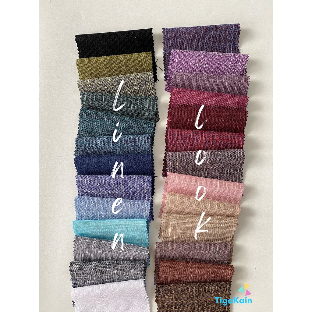 0.5 Meter Kain Linen Look/ Linen Burbery/Linen Luciana