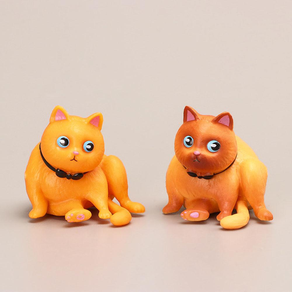 [Elegan] Kucing Action Figure Kucing PVC 5pcs/set Anime Mainan Lucu Dekorasi Rumah Patung Kecil Kartun Ornamen