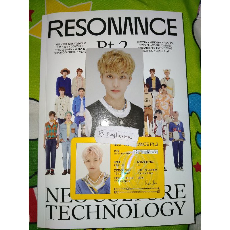 WTT NCT2020 RESONANCE PT.2 DEPARTURE PC MARK ID RENJUN TO JENO