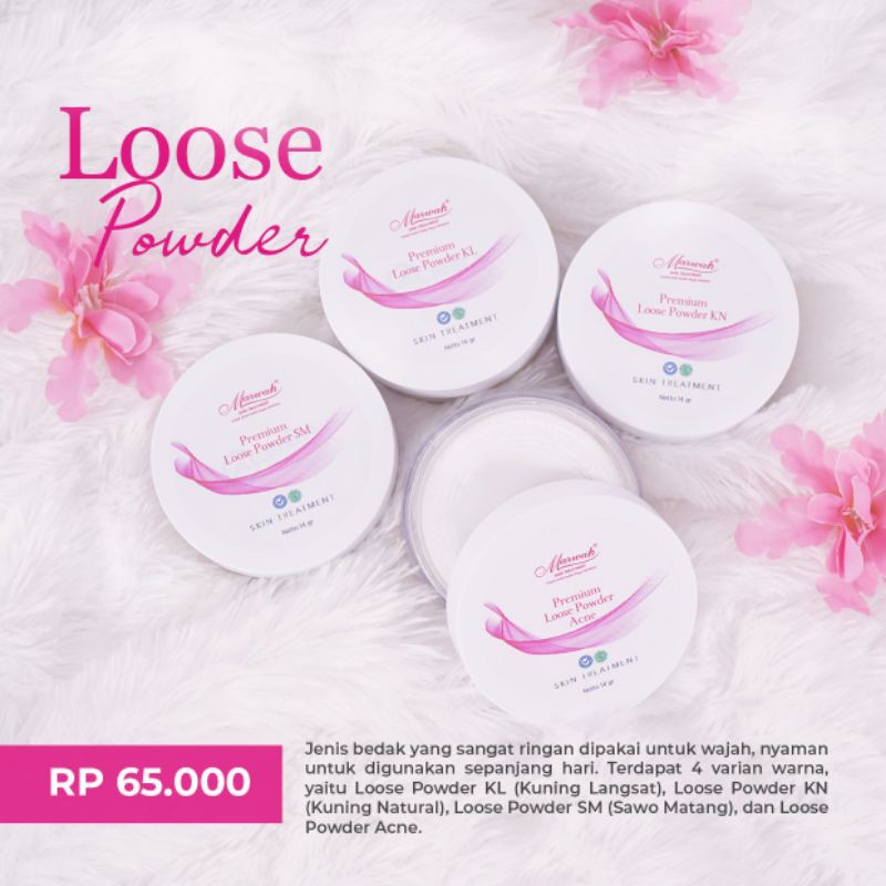 Marwah UV Bright Cushion / Glowing / Loose Powder (Bedak Tabur) Acne / Compact Powder (Bedak Padat)