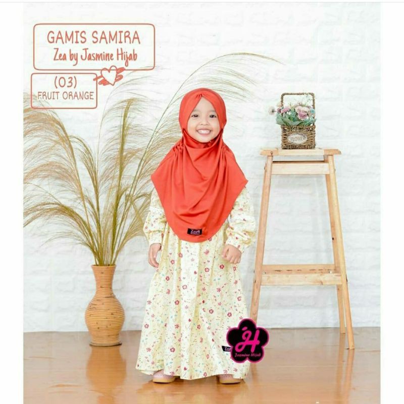 gamis anak SAMIRA DRESS SET BY ZEA JASMINE HIJAB