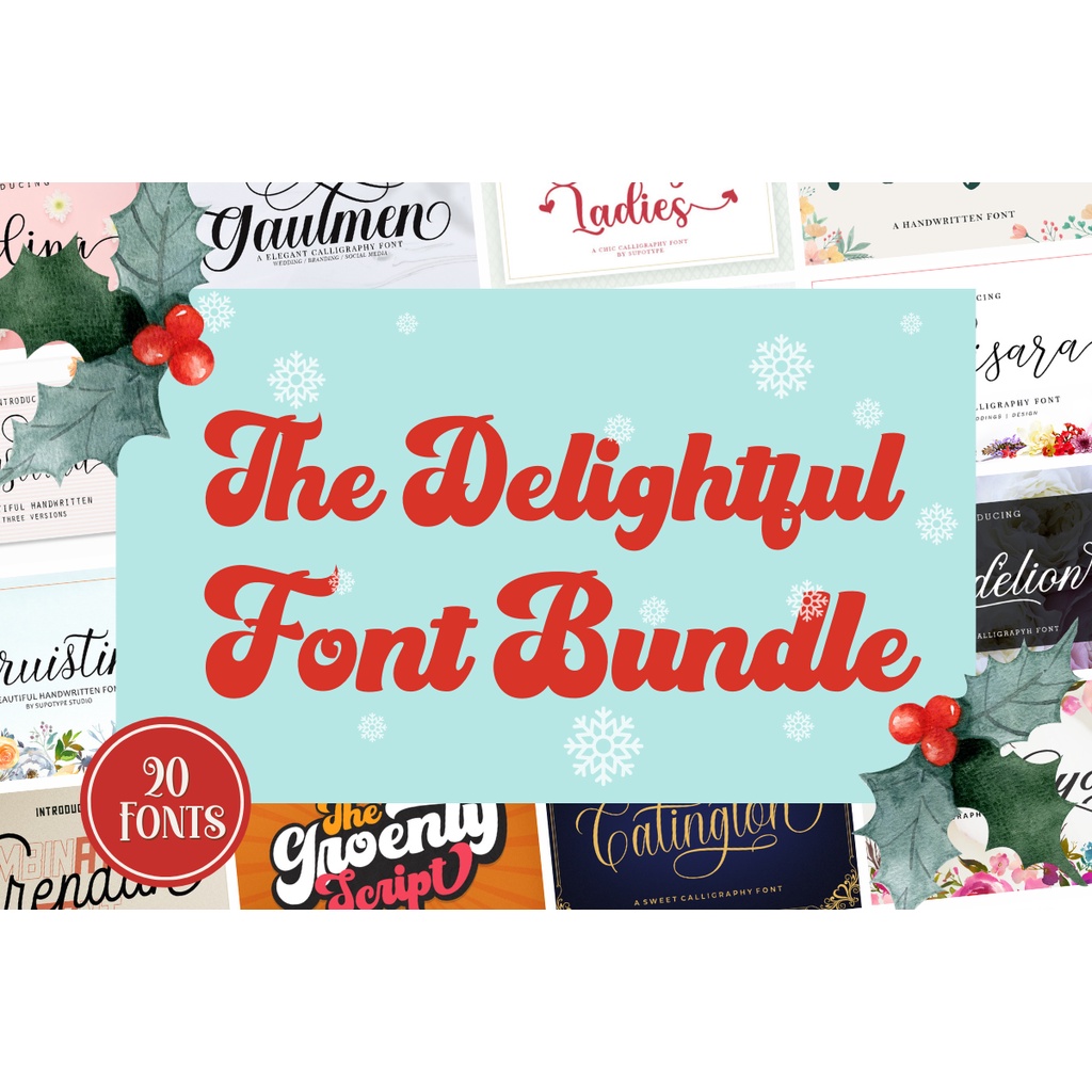 20 Delightful Font Bundle