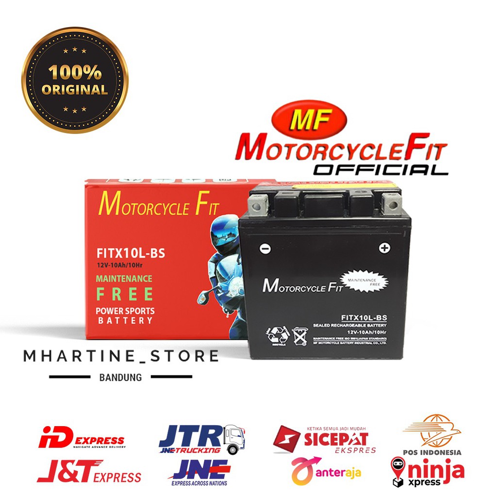 AKI MOTOR MF YTX10L-BS BERKUALITAS 12V 10AH