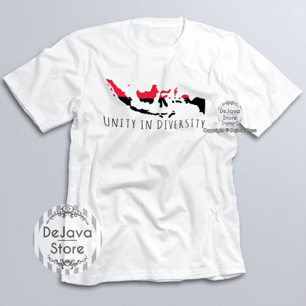Kaos INDONESIA Peta Unity In Diversity Baju Garuda Timnas Merah Putih Tshirt Distro Premium  | 8984-8