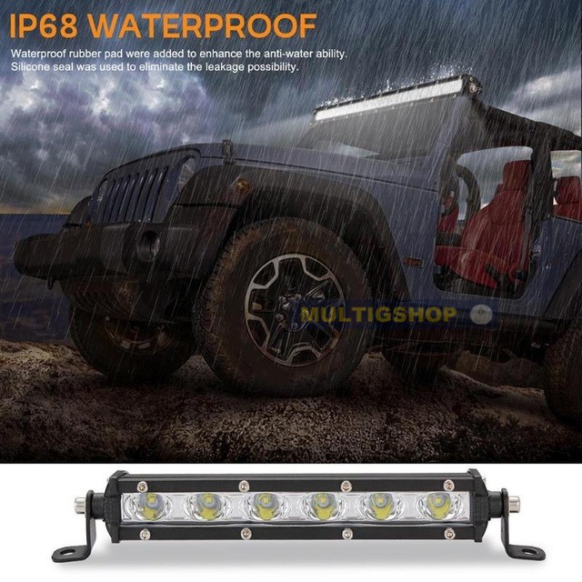 Work Lamp (Lampu Kerja) 18W Putih Cree Garis