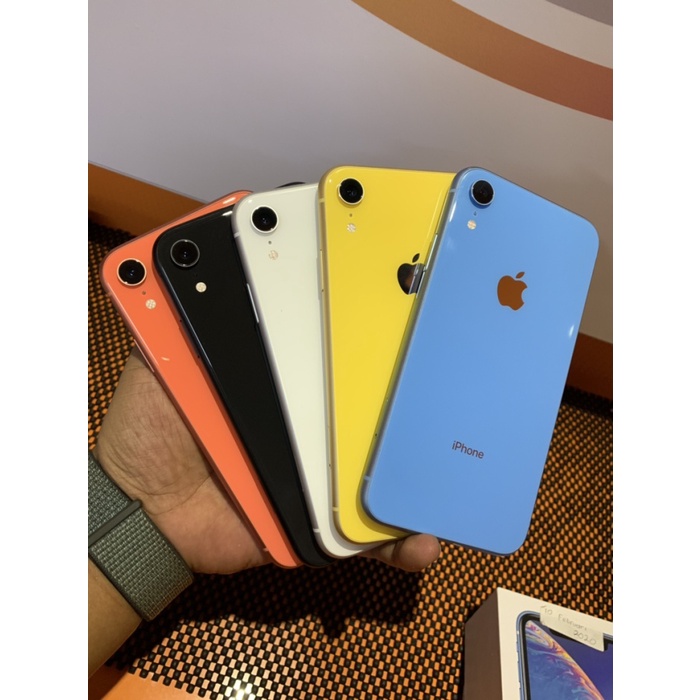 iphone xr 64gb128gb256gb bh100 secondbekas fullset original 100 mulus like new