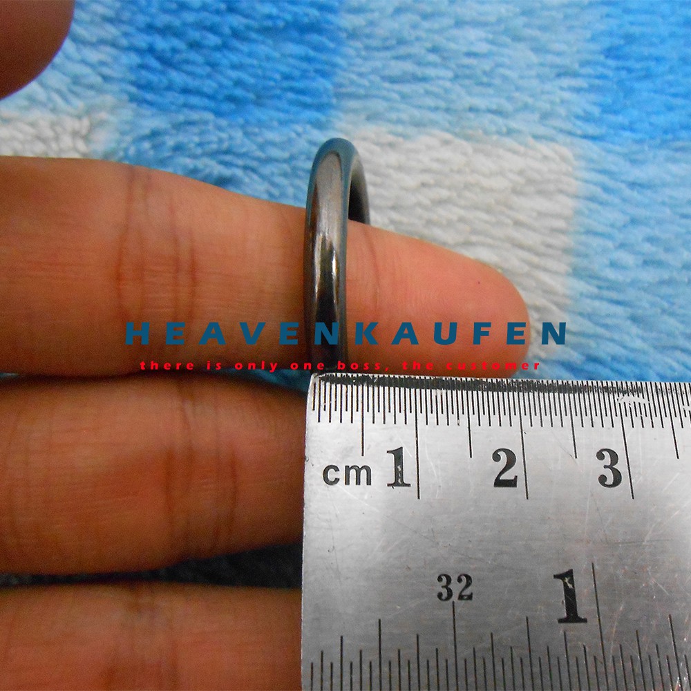 Ring Bulat / Ring O Black Nikel Hitam 2 cm Tebal 4 mm