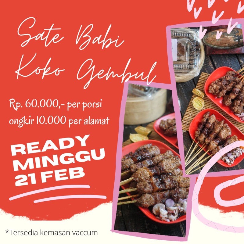 

Sate babi koko.gembul paket