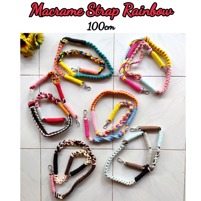 Macrame Strap/ Strap Macrame Rainbow Murah