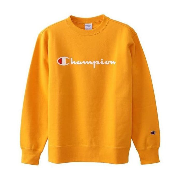 Ekstra Casback sweater cowok>> Sweater Champion Original Orange BARANG BAGUS