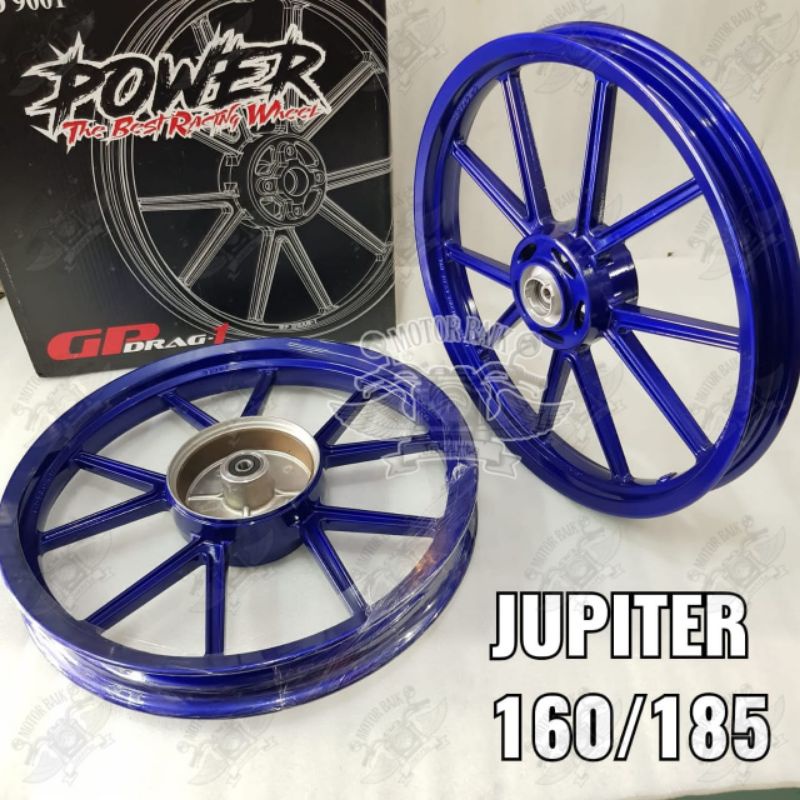 Velg pelek racing JUPITER 160 185 ring 17 merk POWER 1set depan belakang model chemco brt