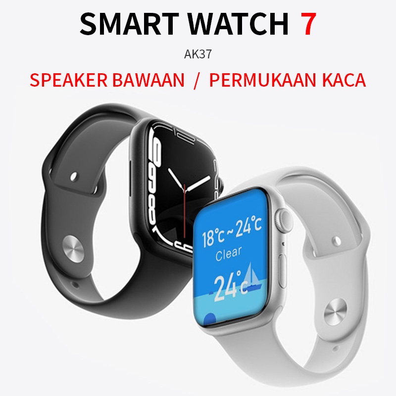 Baru Smartwatch bluetooth watch 7 Layar Sentuh 1.75  inci Fitness Sport watch AK37/Speaker bawaan