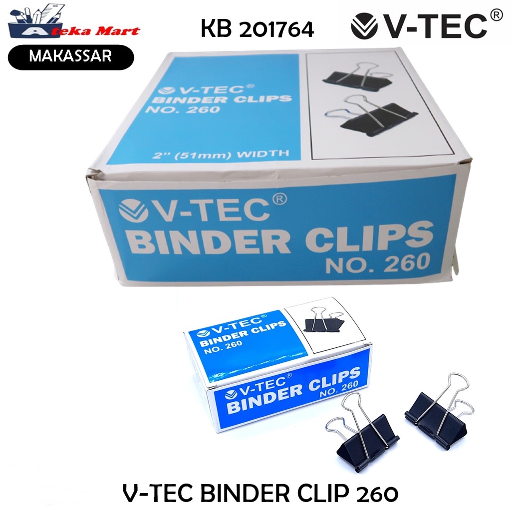 

[BOX BSR/12 KCL] V-TEC BINDER CLIP 260