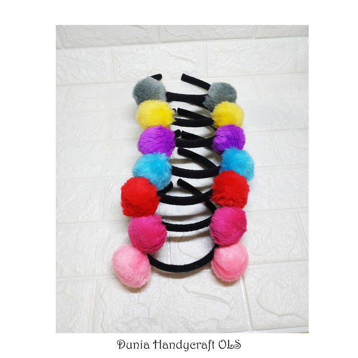 POM-POM CUTE Bando Pom Pom Pompom Cantik Imut Lucu Gaya