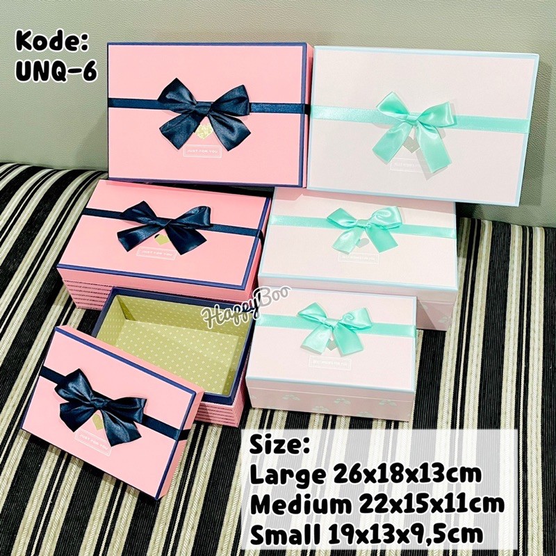 

kotak kado box kado gift box hampers set 3 susun / satuan large medium small besar kecil sedang unq6