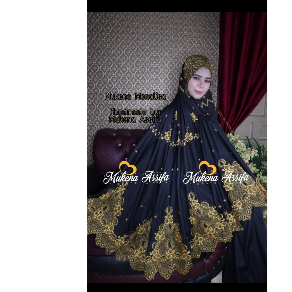 Mukena assifa bodir bukittinggi monalisa hitam gold