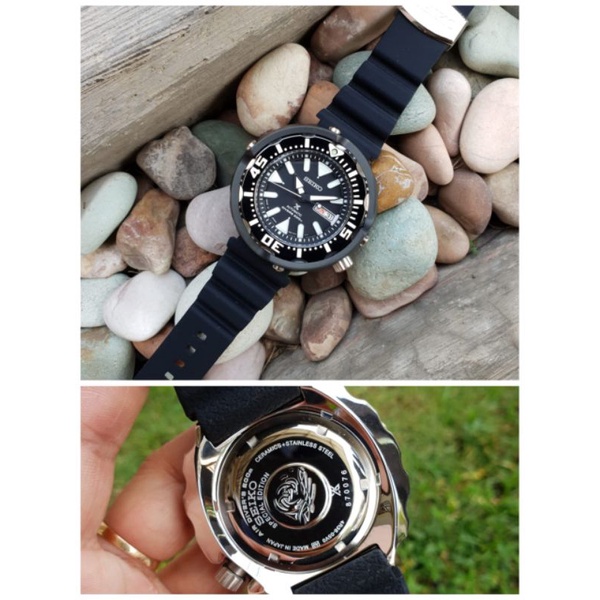 JAM TANGAN SEIKO PADI | SEIKO DIVERS RUBBER BLACK MATIC