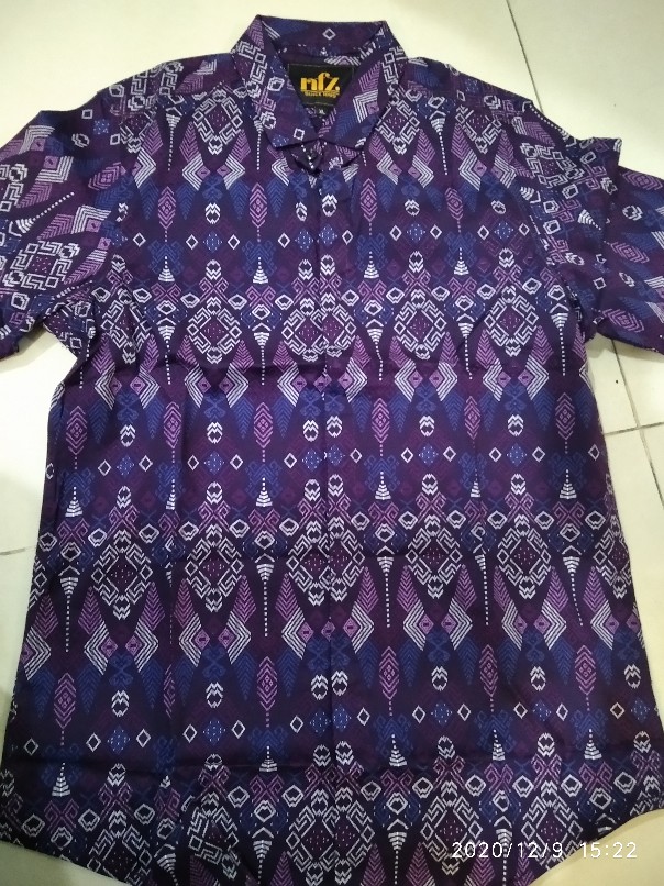Kemeja Batik Pria Lengan Panjang Dan Pendek Purple Songket Batik Motif Murah 6500