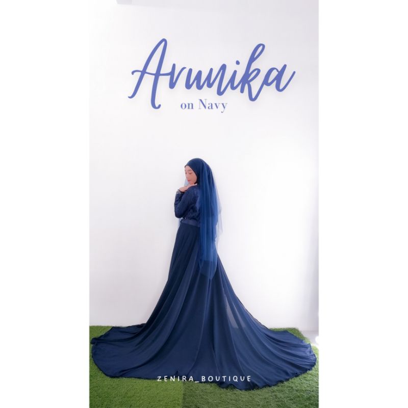 ARUNIKA Wedding Dress FREE VEIL / Gaun pernikahan putih / akad / prewedding couple