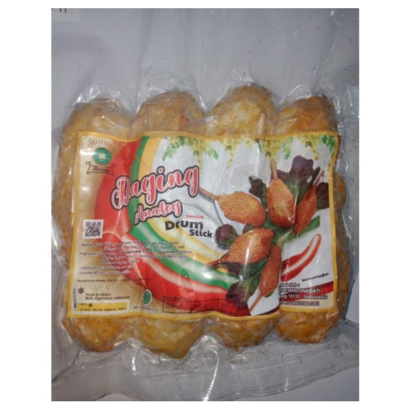 

Ruhuey Drumstick vegan 8 Pcs daging analog paha ayam lidi BPOM halal