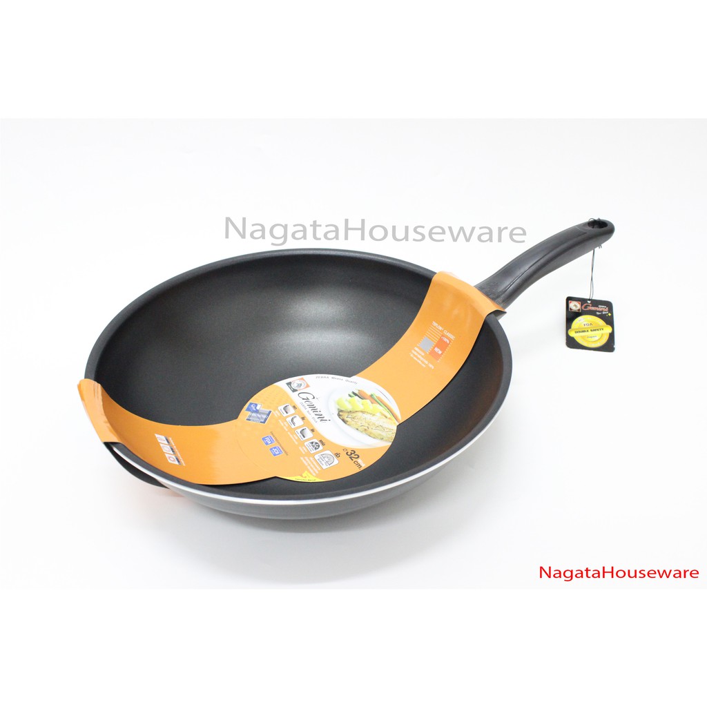 Wajan Anti Lengket / Teflon Anti Lengket Zebra / Non Stick Wok Zebra Gemini 174569 Zebra Stainless