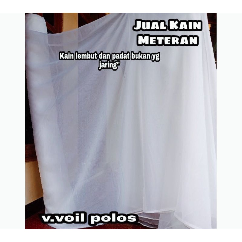 Bahan Vitrase Meteran Bahan Puring Voil Dalaman Gorden Putih Transparant