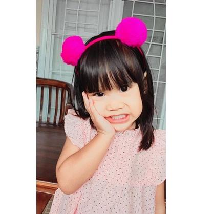 New Stock JUMBO BEAR POMPOM BULU - nylon pom pom Headband bandana telinga beruang lucu Bayi anak