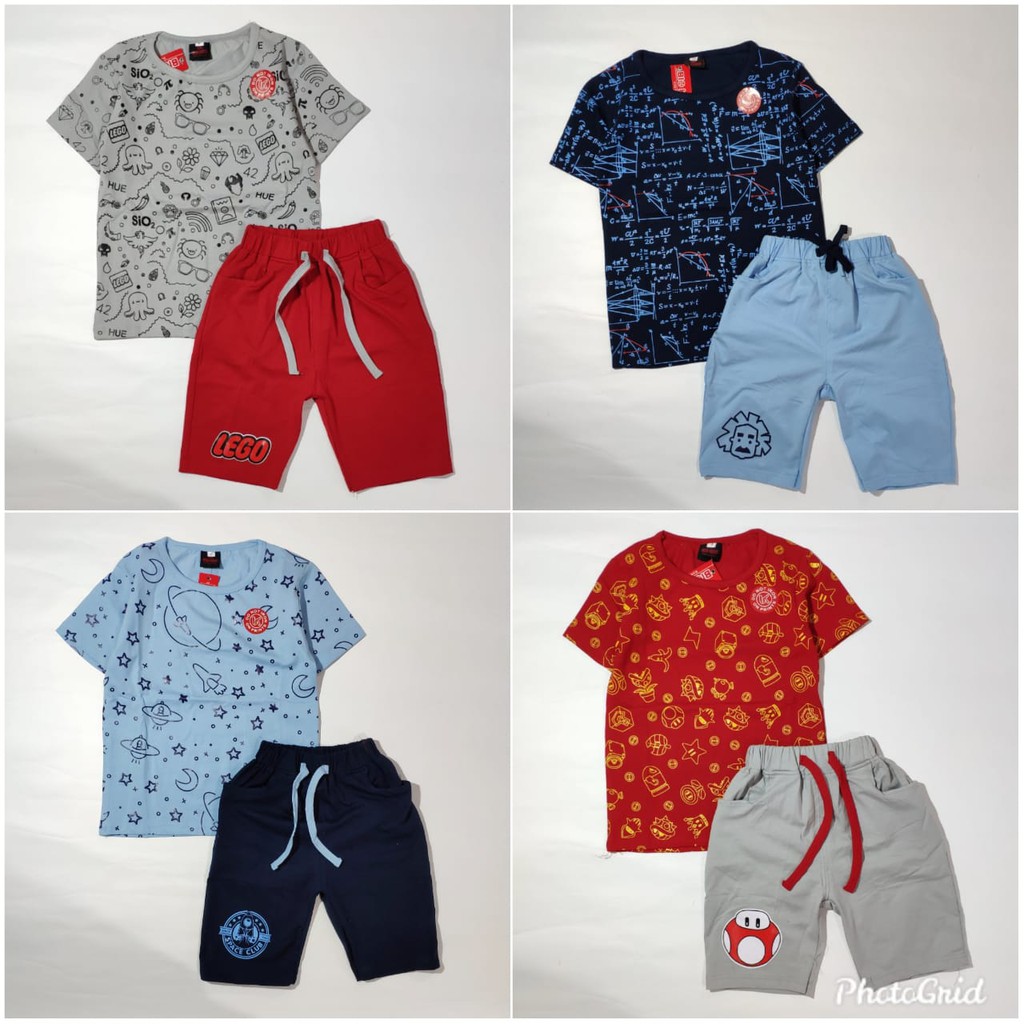 Baju Anak Laki Laki Setelan Casual Bio Print