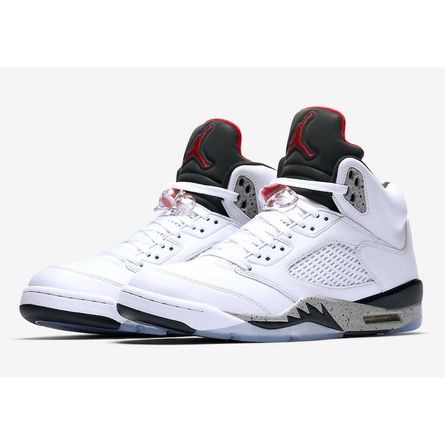 jordan 5 white and grey