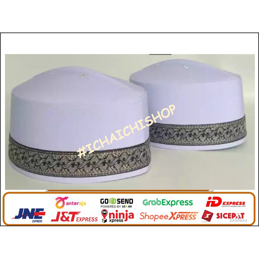 Peci Assagofah Malaysia Putih. Peci Haji. Peci Malaysia Putih. Kopyah
