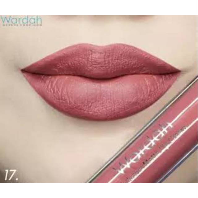 Wardah exclusive matte lip cream rosy cheek no 17