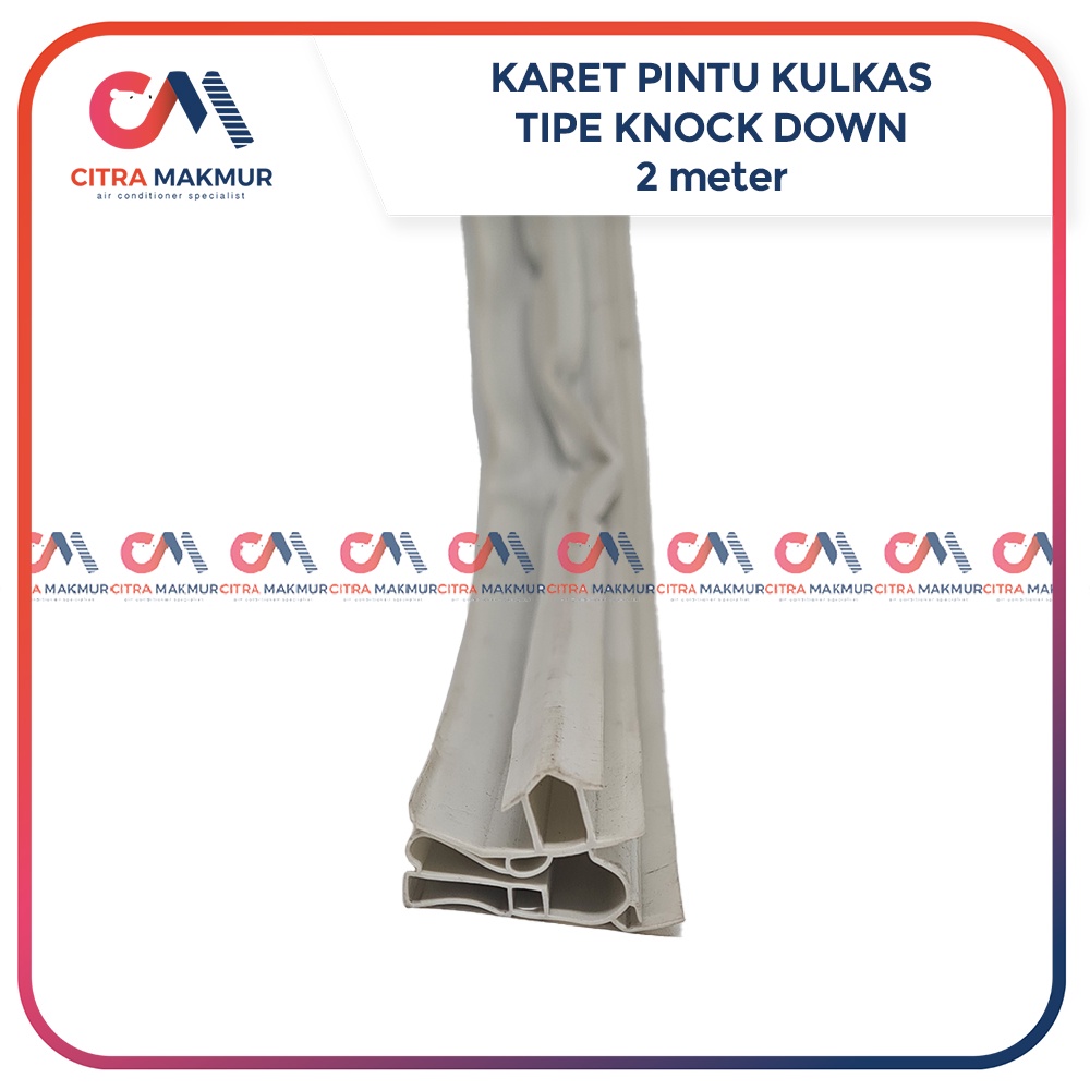 Gasket Karet Pintu Kulkas 1 pintu Knock TUsuk merk SHARP Freezer baut LG belum termasuk Magnet 2 per batang meter